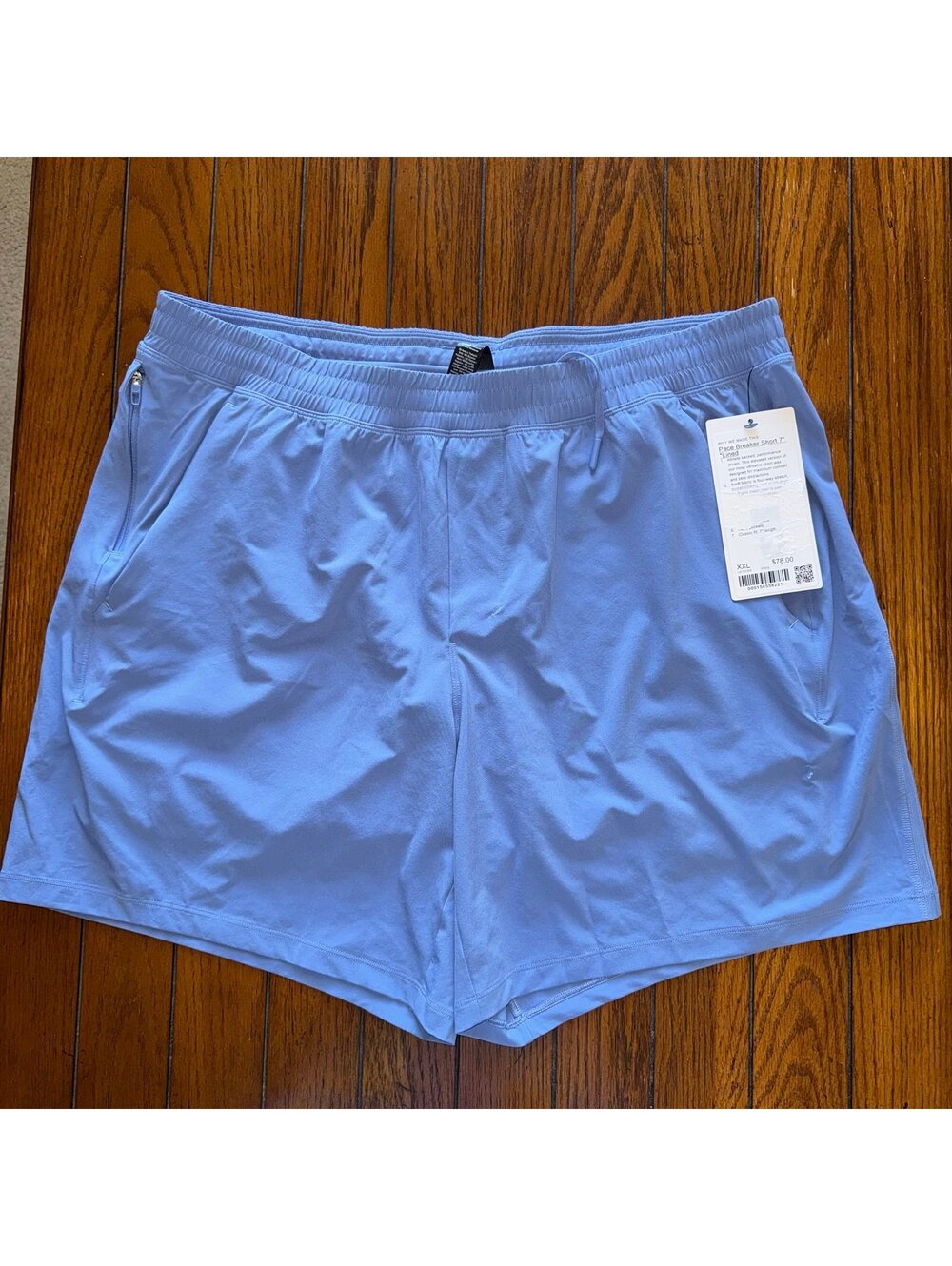 Lululemon Men’s Size XXL Pace Breaker Short 7” Lined Prep Blue NWT